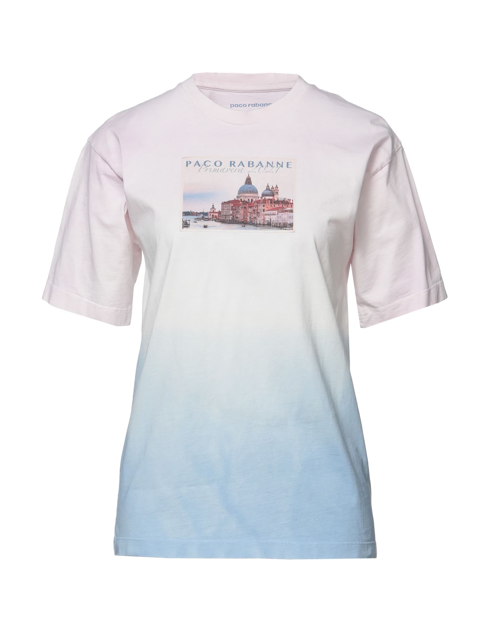 Tシャツ・カットソー RABANNE Woman T-Shirt White 25PJTE003CO0557 P100 WHITE CROP TEE-SHIRT IN JERSEY POINTELLE | Rabanne