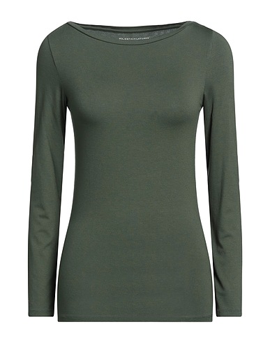 MAJESTIC FILATURES Basic T-Shirt Military green 94% Viscose, 6% Elastane