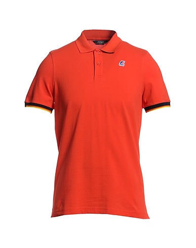 K-WAY Polo shirt Orange 95% Cotton, 5% Elastane