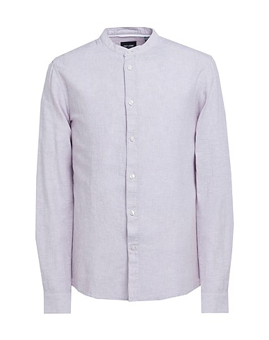 ONLY & SONS Hemd mit Muster Hellrosa 55% Baumwolle, 45% Leinen