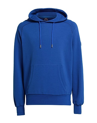 COLMAR Hooded track jacket  Bright blue 53% Cotton, 44% Polyamide, 3% Elastane
