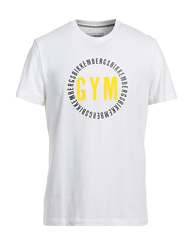 BIKKEMBERGS T-shirt Bianco 93% Cotone, 7% Elastan