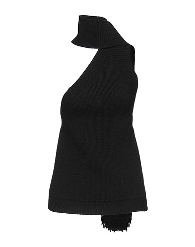 BOTTEGA VENETA One-shoulder top Black 100% Wool
