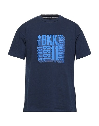 BIKKEMBERGS T-shirt Bleu nuit 94% Coton, 6% Élasthanne