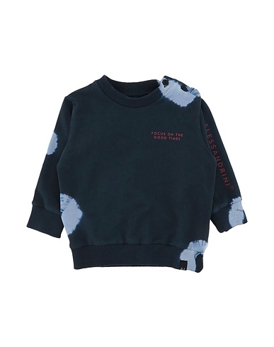 DANIELE ALESSANDRINI Sweatshirt Marineblau 95% Baumwolle, 5% Elastan