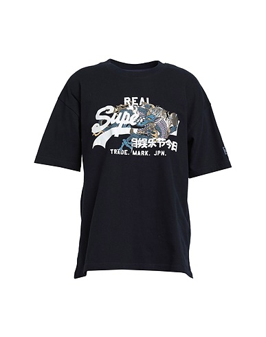SUPERDRY T-shirt Blu notte 100% Cotone