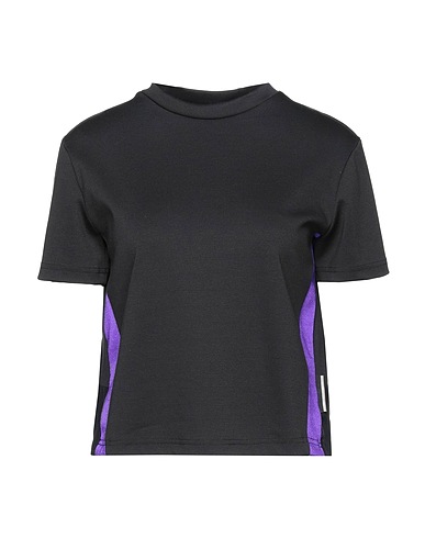 LOW BRAND T-shirt Nero 67% Poliestere, 28% Viscosa, 5% Lycra®, Lana Vergine, Cotone