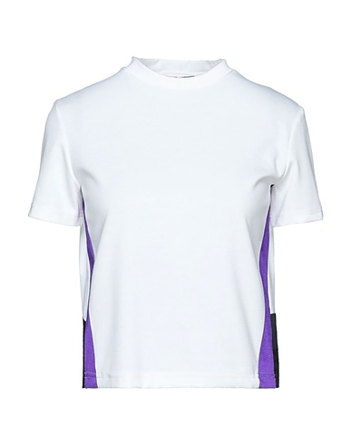 LOW BRAND T-shirt Bianco 67% Poliestere, 28% Viscosa, 5% Lycra®, Lana Vergine, Cotone