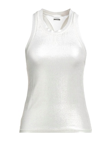 PINKO C-CLIQUE Tank top Platinum 94% Viscose, 6% Elastane