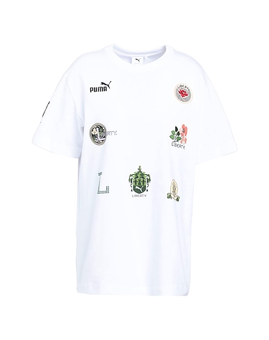 PUMA T-shirt PUMA x LIBERTY Badge Tee
 Bianco 100% Cotone