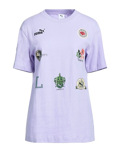 PUMA T-shirt PUMA x LIBERTY Badge Tee
 Lilac 100% Cotton