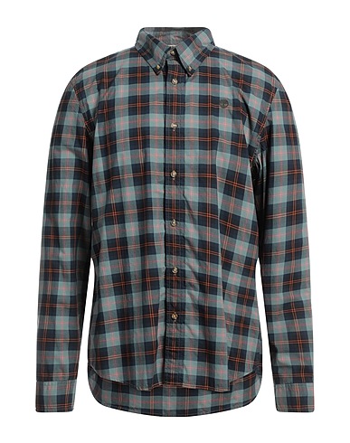 TIMBERLAND Checked shirt Dark green 100% Organic cotton