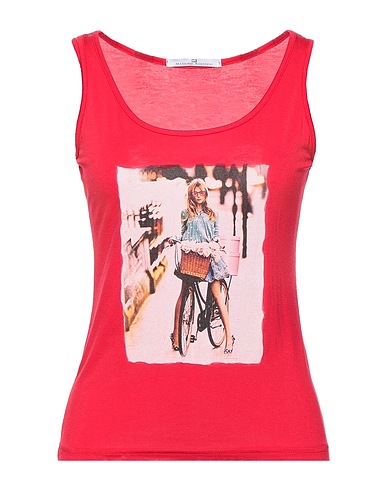 MR MASSIMO REBECCHI Vest Brick red 92% Viscose, 8% Elastane