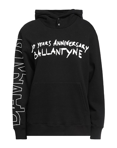 BALLANTYNE Hooded track jacket  Black 100% Cotton
