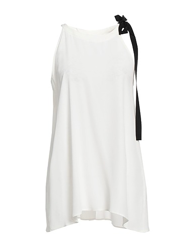 1-ONE Top White 69% Acetate, 31% Silk