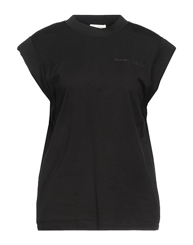 MCQUEEN Ｔシャツ ブラック コットン 100% / ポリエステル / ナイロン / ポリウレタン