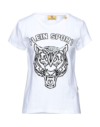 PLEIN SPORT T-shirt White 96% Cotton, 4% Elastane