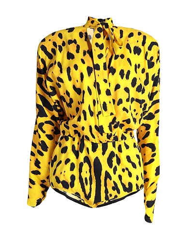 DOLCE&GABBANA CAMISETAS Y TOPS Amarillo 91% Seda, 6% Elastán, 3% Poliéster