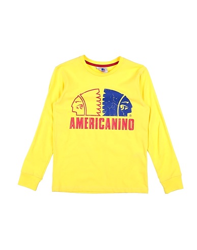 AMERICANINO T-shirt Giallo 95% Cotone, 5% Elastan