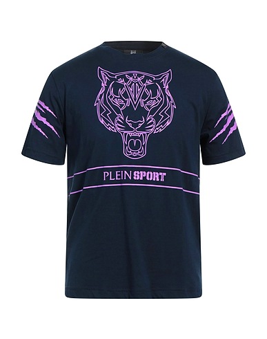 PLEIN SPORT T-shirt Midnight blue 95% Cotton, 5% Elastane
