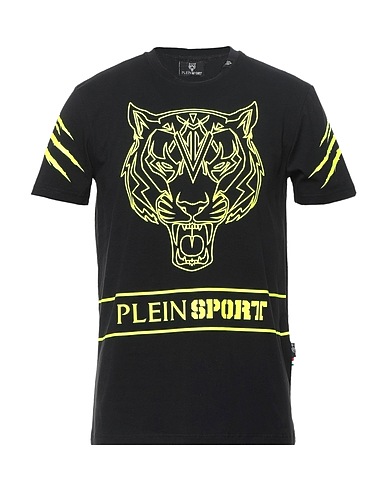 PLEIN SPORT T-shirt Black 95% Cotton, 5% Elastane