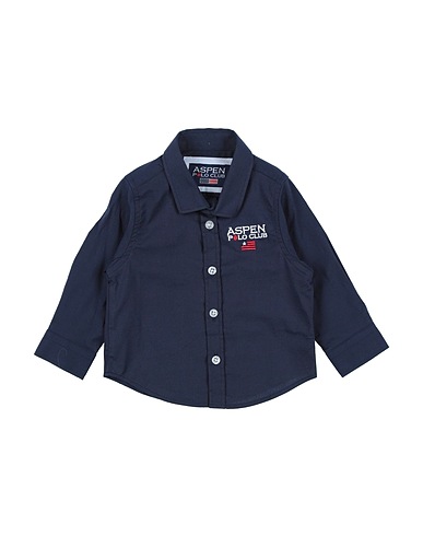ASPEN POLO CLUB Camicia tinta unita Blu notte 97% Cotone, 3% Elastan