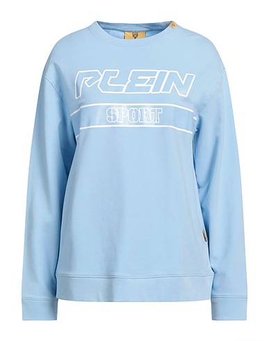 PLEIN SPORT Sweatshirt Sky blue 94% Cotton, 6% Elastane