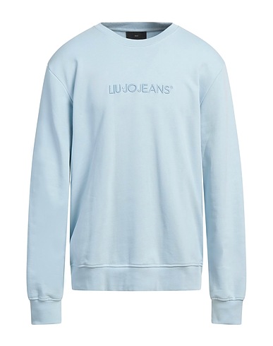 LIU •JO MAN Felpa Celeste 100% Cotone, Elastan