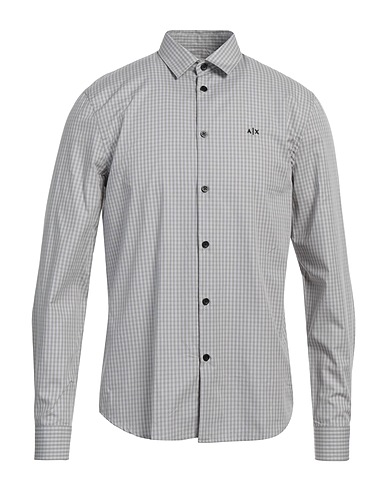 ARMANI EXCHANGE Checked shirt Grey 100% Cotton