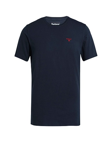 BARBOUR Basic T-Shirt Midnight blue 100% Cotton