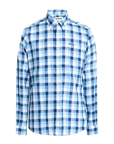 BARBOUR Checked shirt Blue 100% Cotton