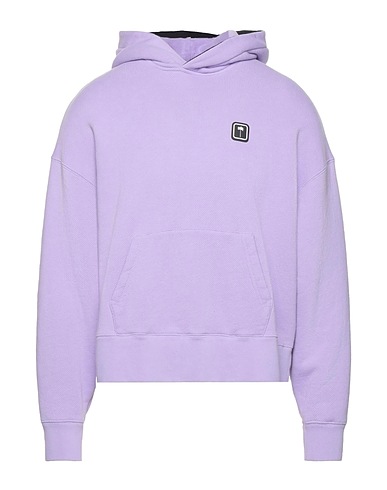PALM ANGELS Hooded track jacket  Mauve 100% Cotton, Elastane, Polyamide, Polyresin