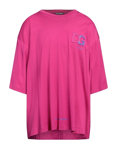 DOLCE&GABBANA Basic T-Shirt Magenta 100% Cotton