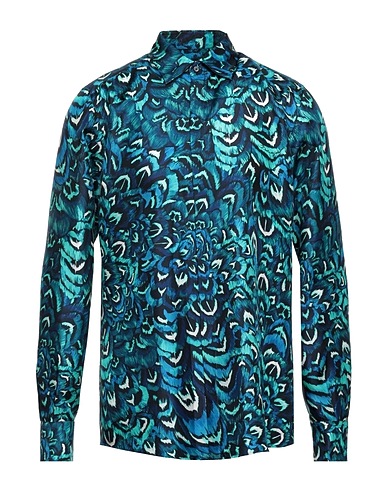DOLCE&GABBANA Patterned shirt Blue 100% Silk