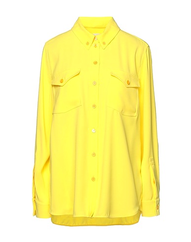BURBERRY Solid color shirts & blouses Yellow 100% Polyester
