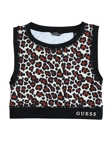 GUESS T-shirt Ivory 75% Polyester, 25% Elastane
