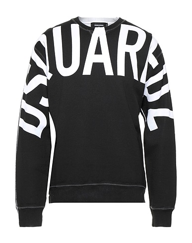 DSQUARED2 Felpa Nero 100% Cotone, Elastan