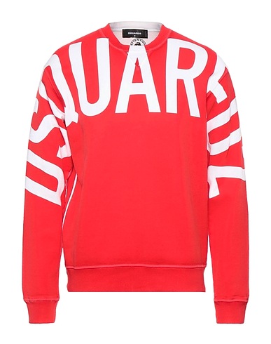 DSQUARED2 Sweatshirt Red 100% Cotton, Elastane