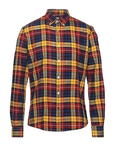 ALLEY DOCKS 963 Checked shirt Yellow 100% Cotton