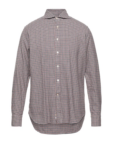 ALESSANDRO GHERARDI Checked shirt Brown 100% Cotton