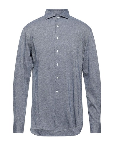 ALESSANDRO GHERARDI Patterned shirt Midnight blue 100% Cotton