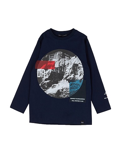 DANIELE ALESSANDRINI T-shirt Midnight blue 90% Cotton, 10% Elastane