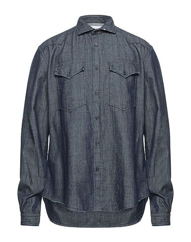 AGLINI Denim shirt Blue 100% Cotton