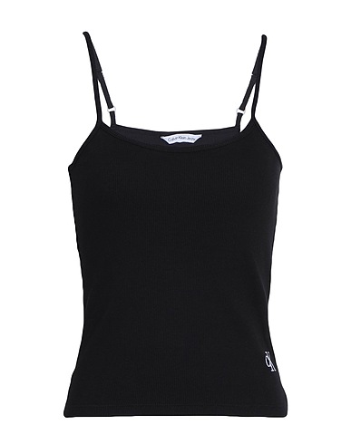 CALVIN KLEIN JEANS Camisole Nero 94% Cotone, 6% Elastan