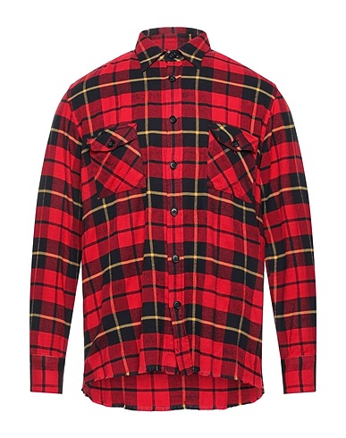 AGLINI Checked shirt Red 100% Cotton