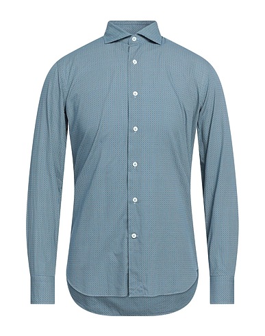 ALESSANDRO GHERARDI Camicia fantasia Avio 100% Cotone
