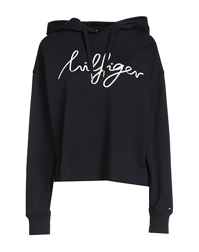 TOMMY HILFIGER Hooded track jacket  Midnight blue 100% Cotton