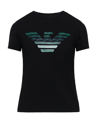 EMPORIO ARMANI T-shirt Black 96% Cotton, 4% Elastane