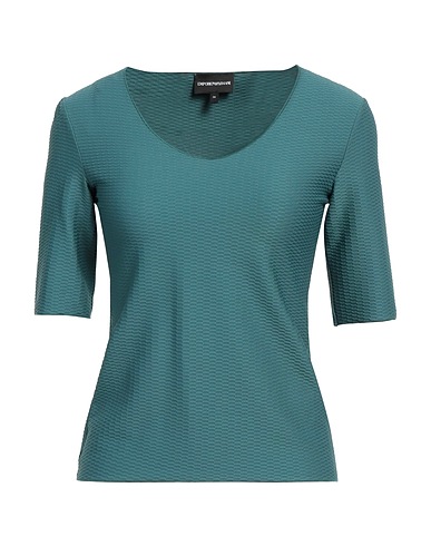 EMPORIO ARMANI Basic T-shirt Deep teal 88% Polyamide, 12% Elastane