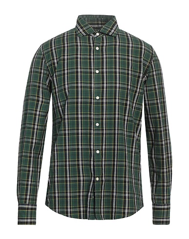 DEPERLU Checked shirt Dark green 100% Cotton